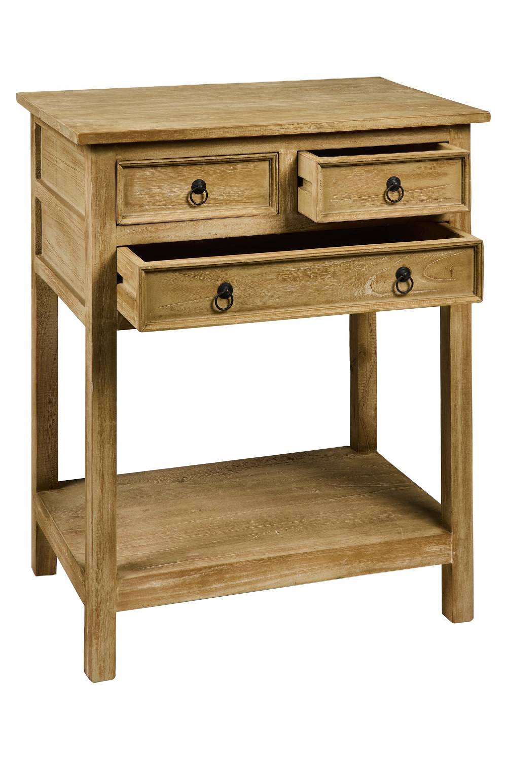 Novità Home Floriane - Mobiletto Comodino 4 Casetti Natural Vintage