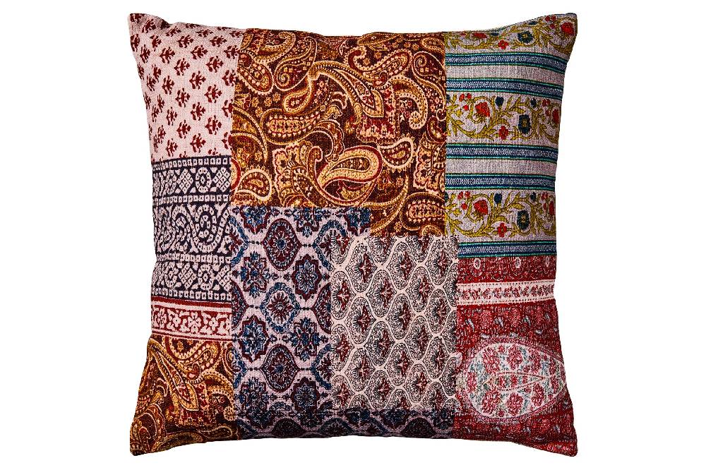 Novità Home Frida - Cuscino Stampa Patch Tonalita Brown Con Interno