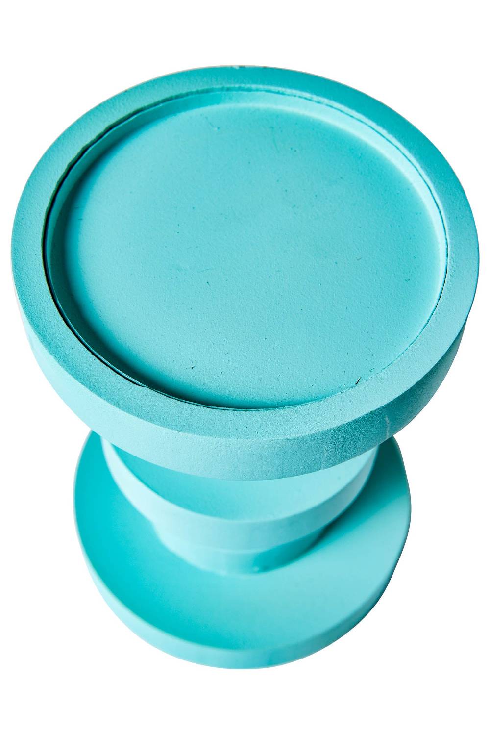 Novità Home Friendly - Porta Candela Ruzzole Tornite Turquese