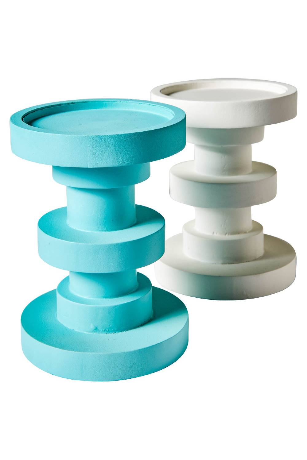 Novità Home Friendly - Porta Candela Ruzzole Tornite Turquese