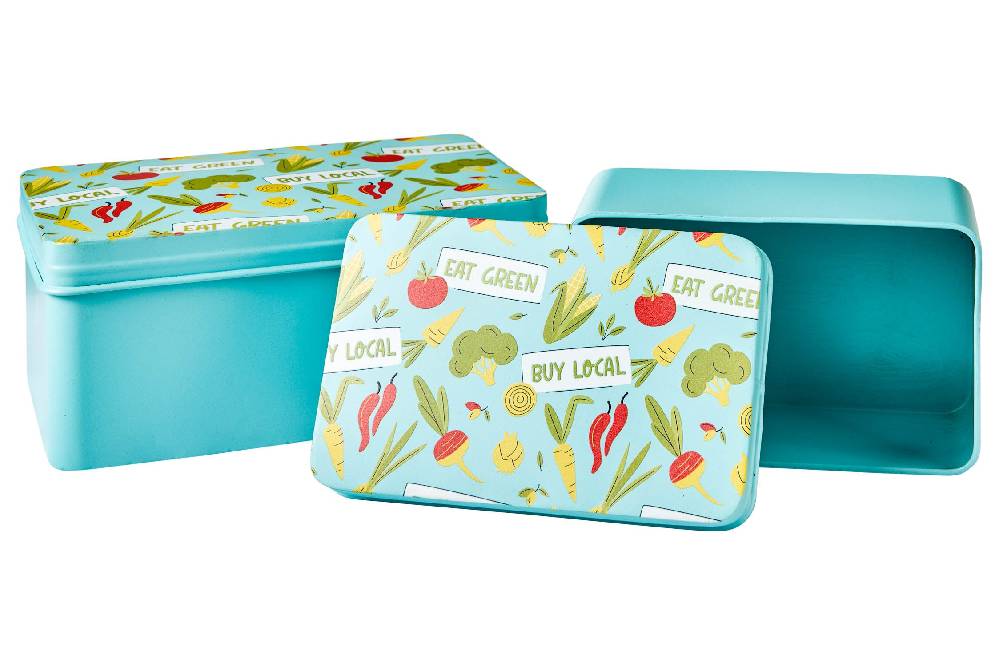 Novità Home Friendly - Scatole 1/2 Rectangular Eat Green By Local Turquese