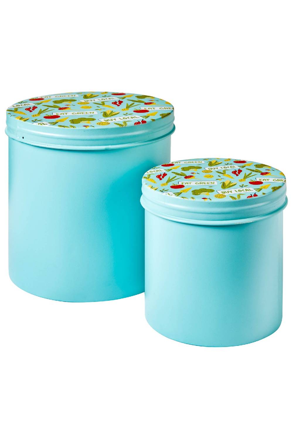 Novità Home Friendly - Set 2 Scatole In Ferro Turchese