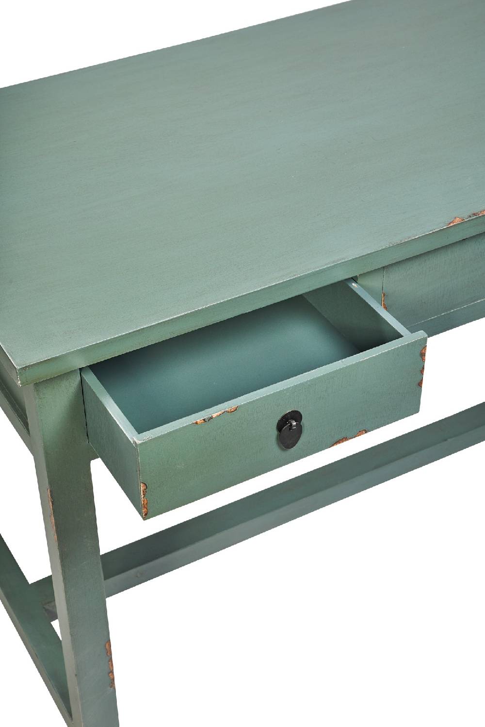 Novità Home Fuji - Scrivania 3 Cassetti In Legno Salvia