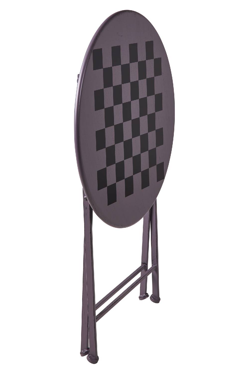 Novità Home Game - Set 1/3 Tavolino Grigio Con Due Sedie Diesgno Scacchiera