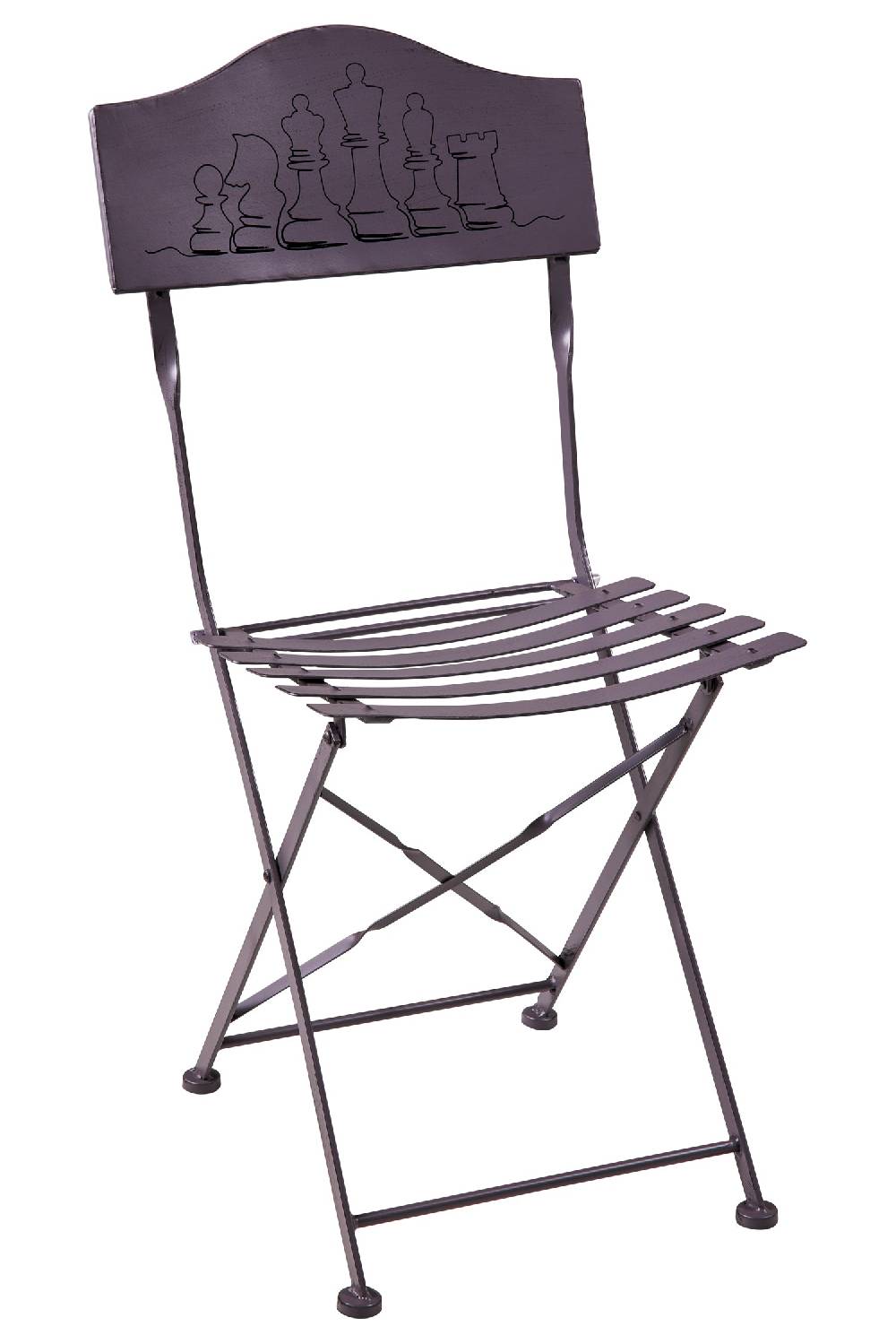 Novità Home Game - Set 1/3 Tavolino Grigio Con Due Sedie Diesgno Scacchiera