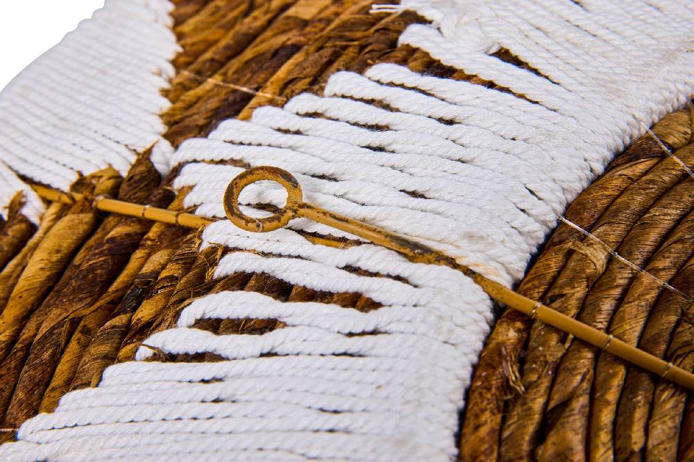 Novità Home Gipsy - Piatto Decorativo Da Appendere In Seegrass E Macrame