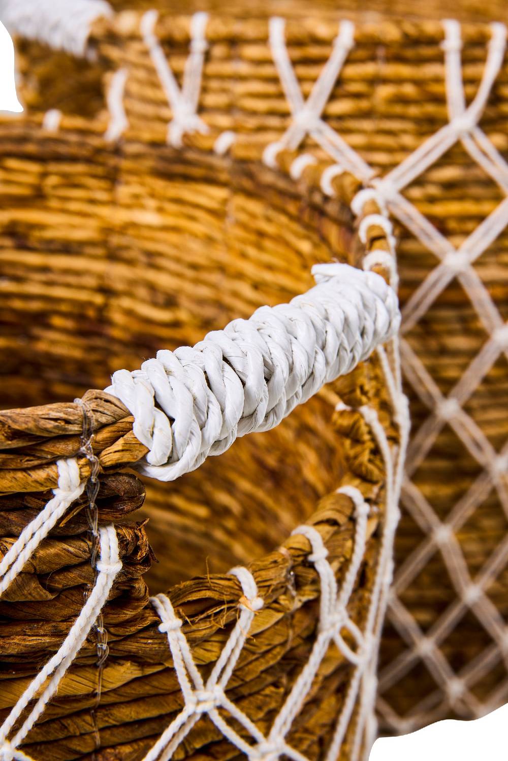 Novità Home Gipsy - Set 3 Ceste In Seegrass E Macrame