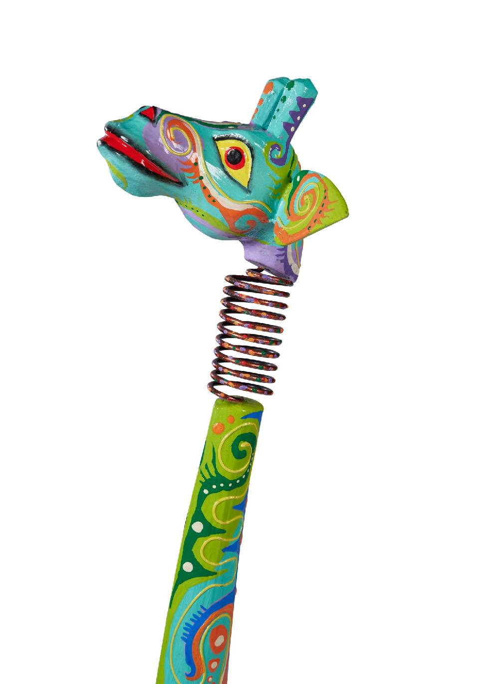 Novità Home Giraffa Alta Collo Molleggiato Decor In Legno Turchese