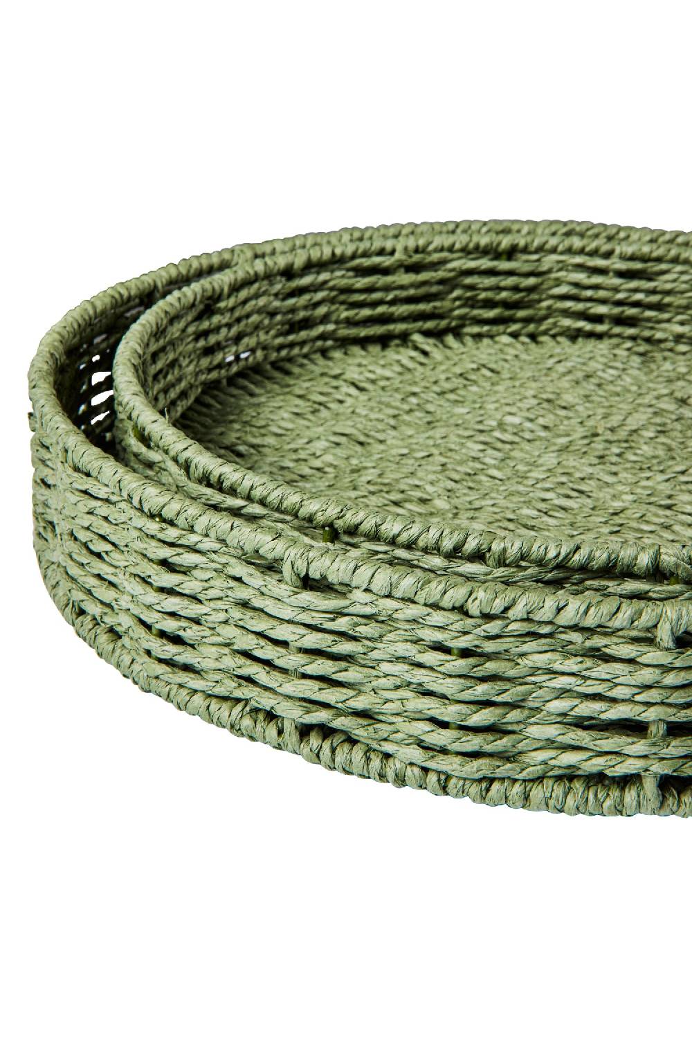 Novità Home Gourmet - Ceste Vassoio Tondo Green Set 1/2