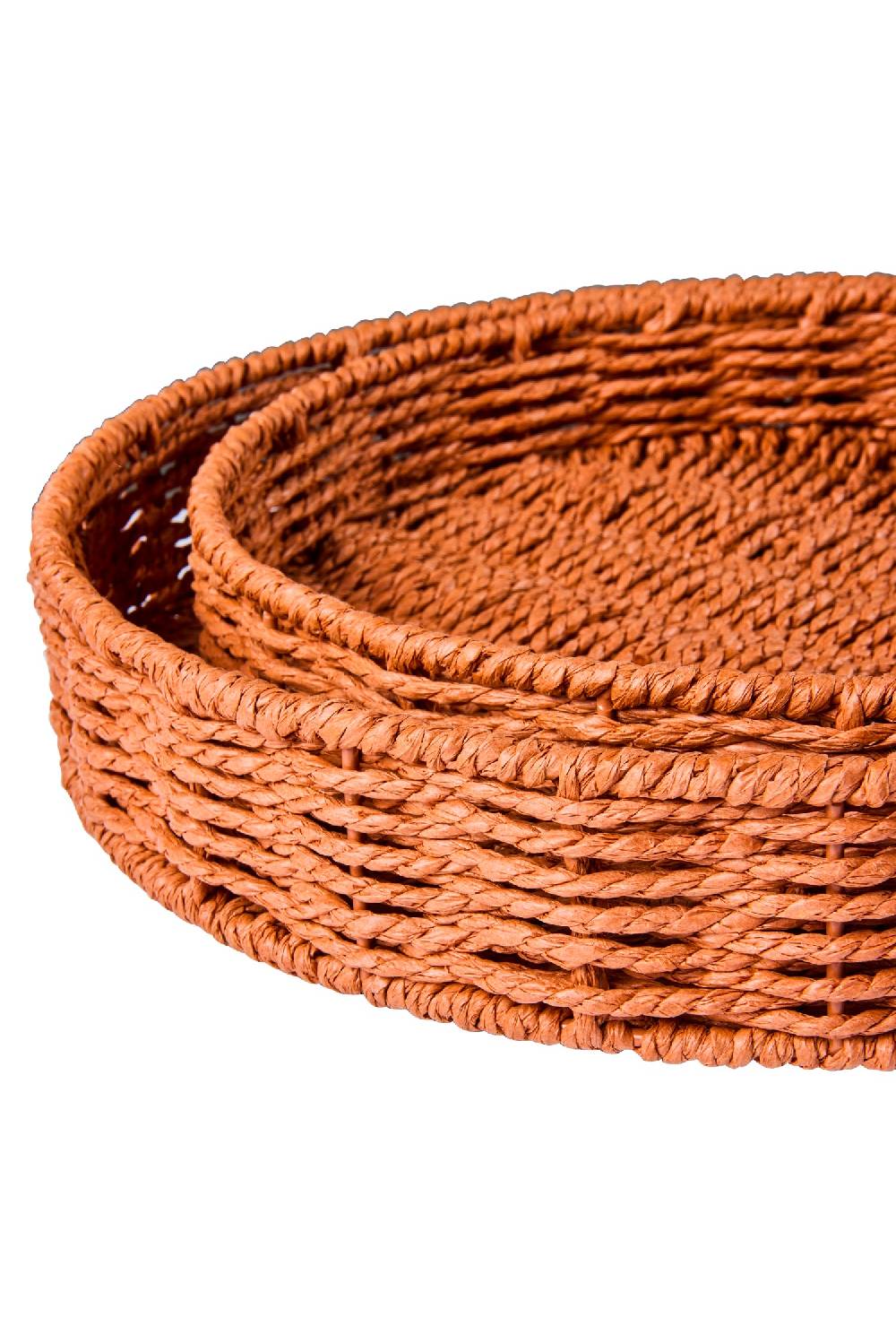 Novità Home Gourmet - Ceste Vassoio Tondo Orange Set 1/2