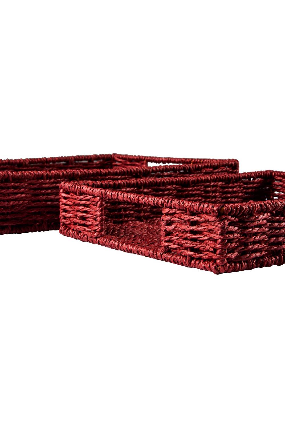 Novità Home Gourmet - Cesto Vassoio Rettangolare Burgundy Set 1/2