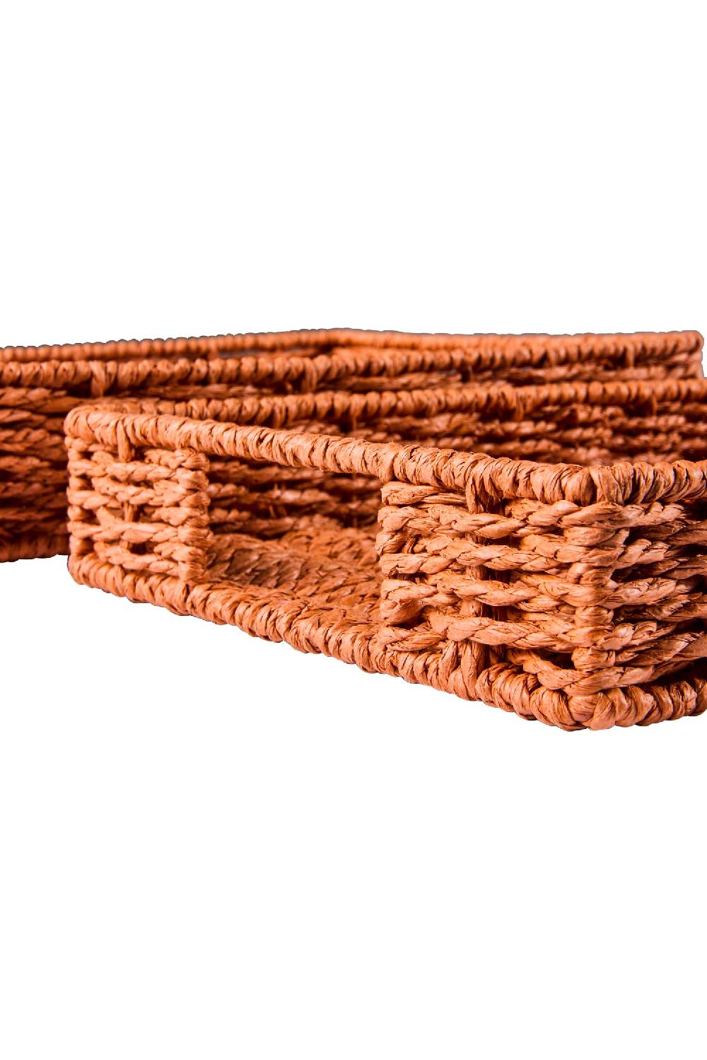 Novità Home Gourmet - Cesto Vassoio Rettangolare Orange Set 1/2