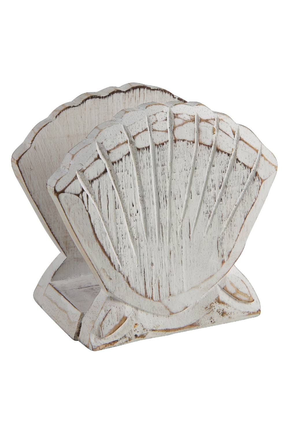 Novità Home Happy Hour - Conchiglia In Legno Portatovaglioli