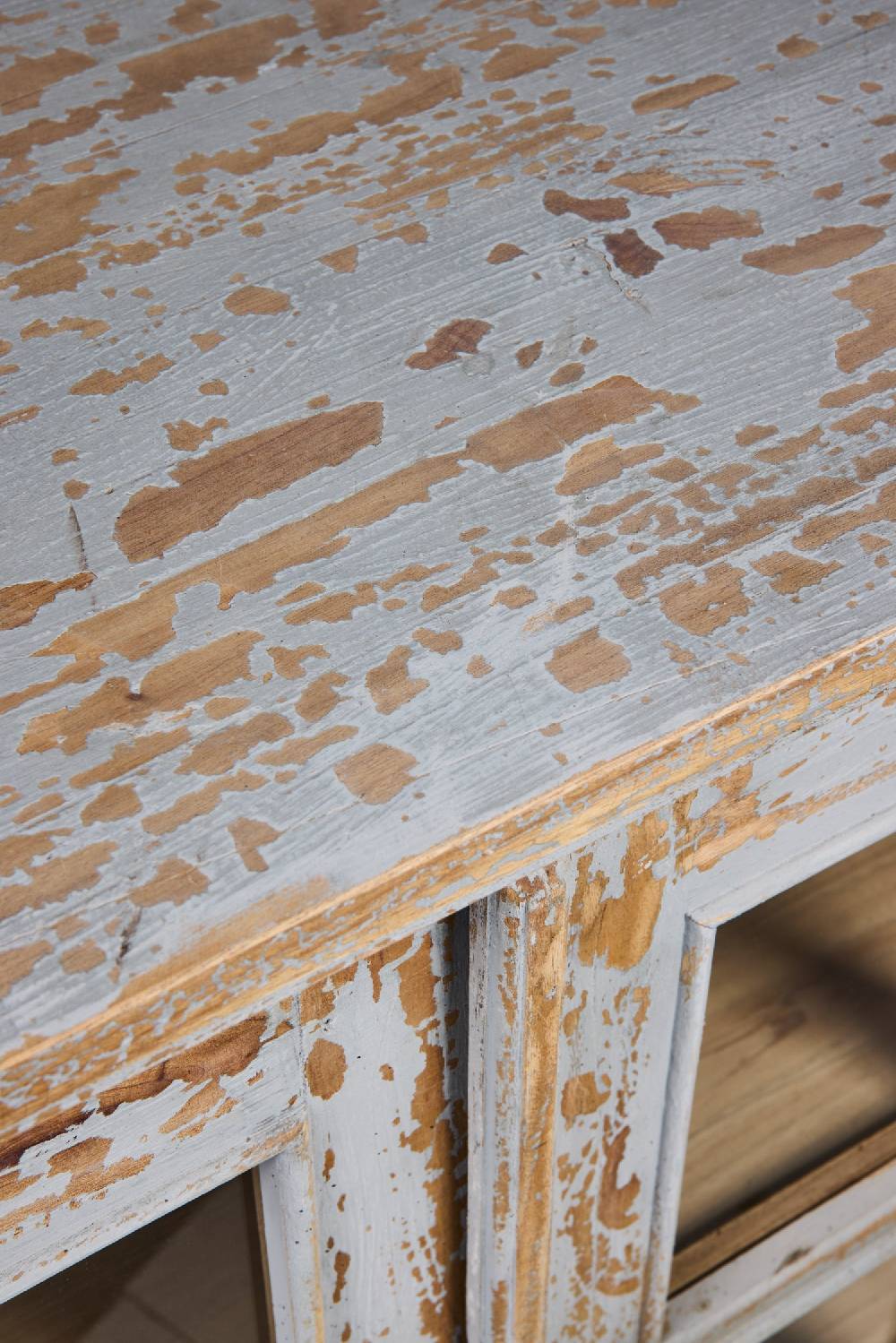 Novità Home Heloise - Buffet 2 Porte Con Vetri Grey Grey Vintage