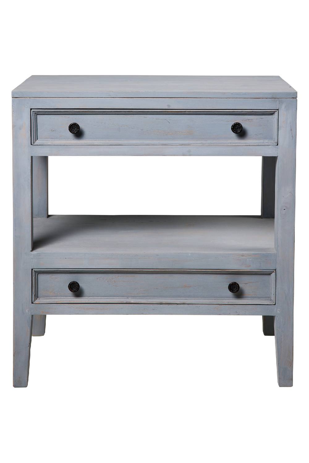 Novità Home Heloise - Mobiletto Comodino 2 Cassettini Grey Vintage