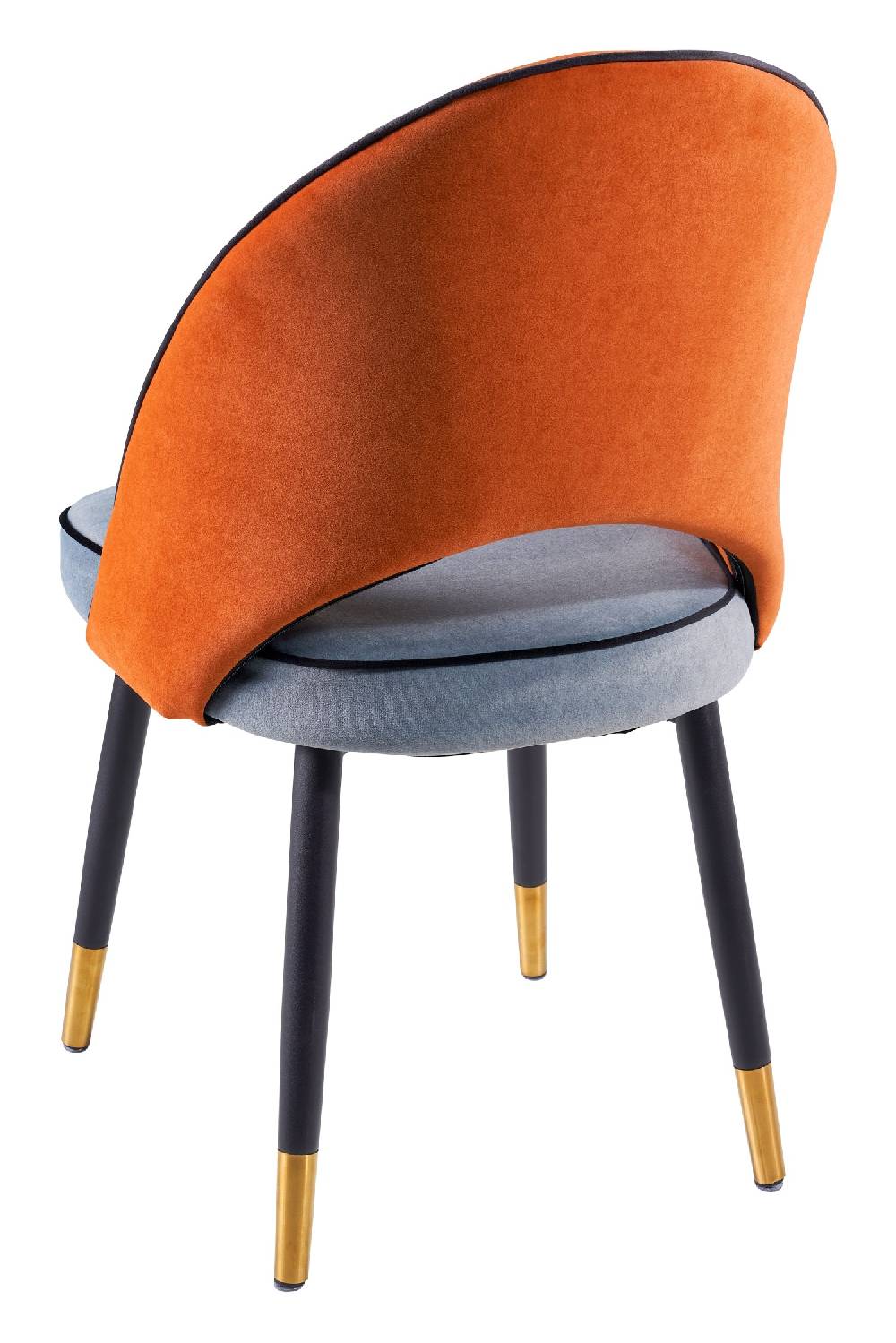 Novità Home Holly - Sedia Seduta Azzurra Schienale Arancio