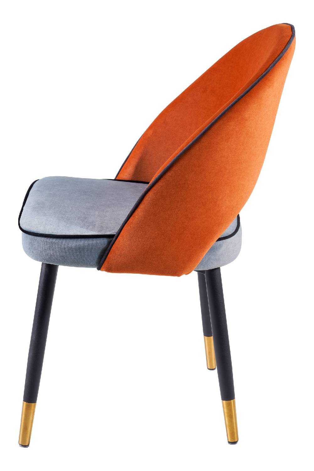 Novità Home Holly - Sedia Seduta Azzurra Schienale Arancio