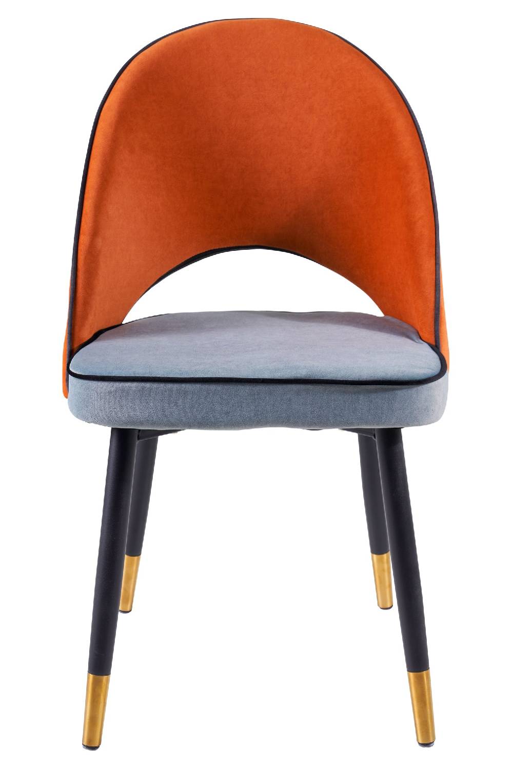 Novità Home Holly - Sedia Seduta Azzurra Schienale Arancio