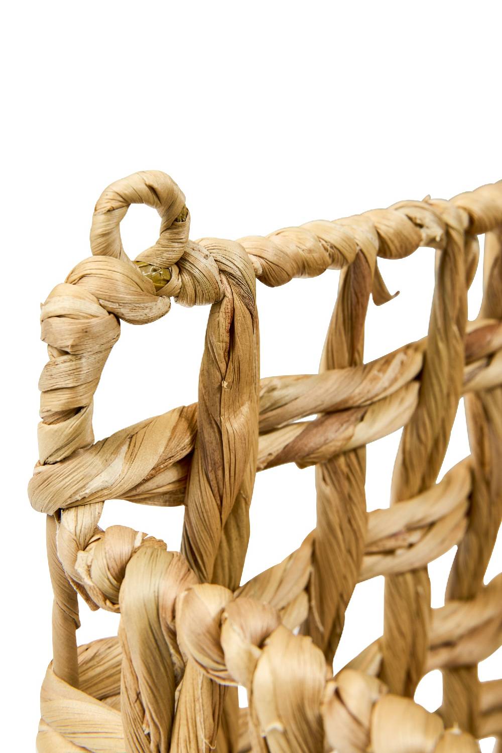 Novità Home Homemade - Cesta Rettangolare Da Appendere Trama Treccia