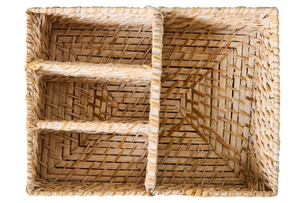 Novità Home Homemade - Cestino Rettangolare Con Divisori E Manico