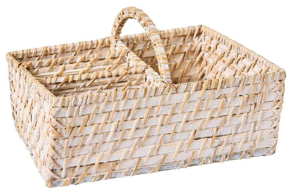 Novità Home Homemade - Cestino Rettangolare Con Divisori E Manico
