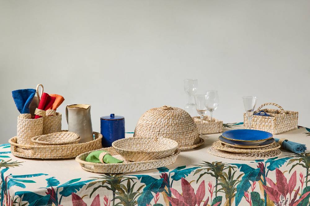 Novità Home Homemade - Cestino Rettangolare Condimenti 4 Divisori Con Manico