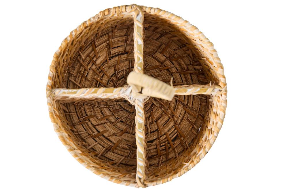 Novità Home Homemade - Cestino Tondo Porta Spezie Con Manico