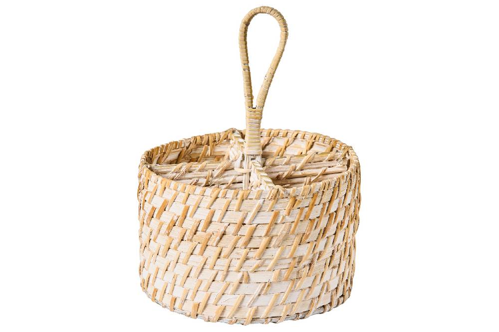 Novità Home Homemade - Cestino Tondo Porta Spezie Con Manico