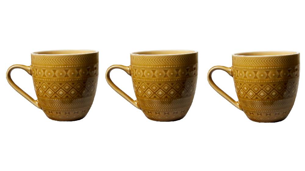 Novità Home Imperfect - Egipt Tazza Color Ocra Con Rilievi