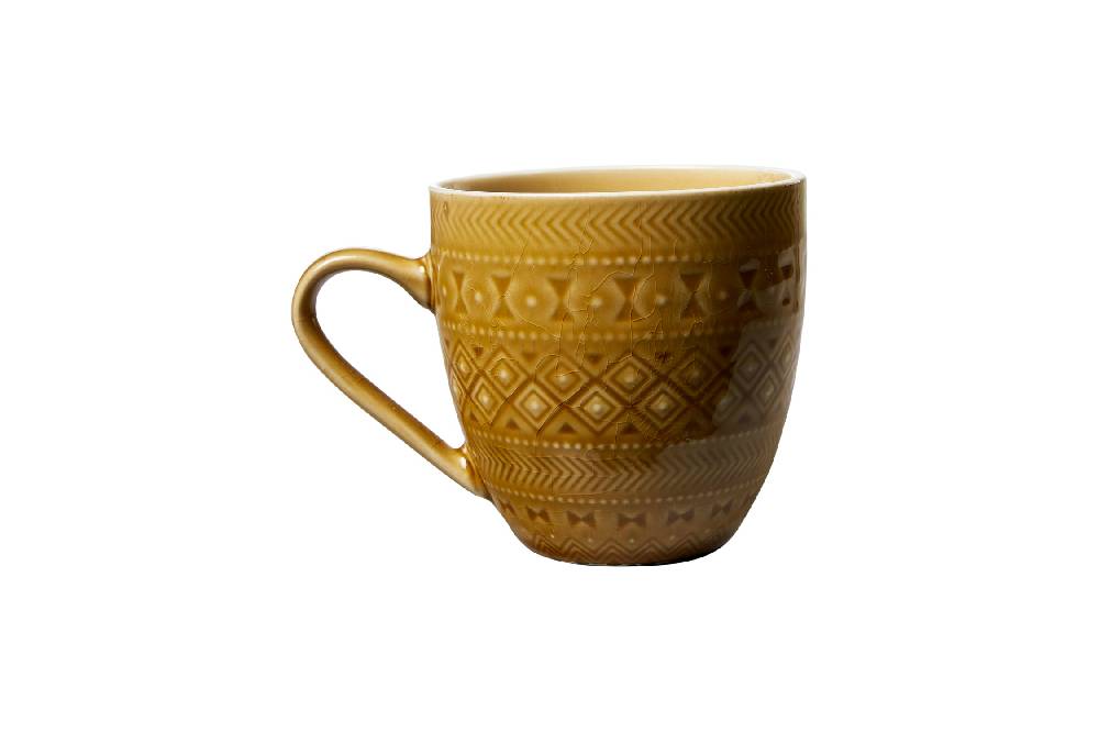 Novità Home Imperfect - egipt tazza color ocra con rilievi