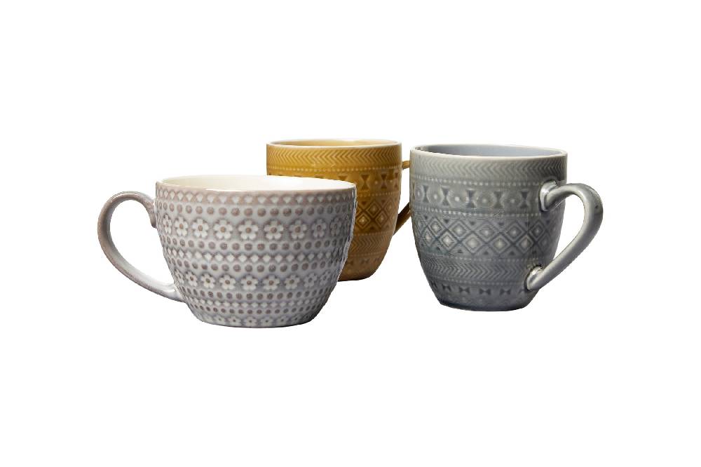 Novità Home Imperfect - Egipt Tazza Grigia Con Rilievi