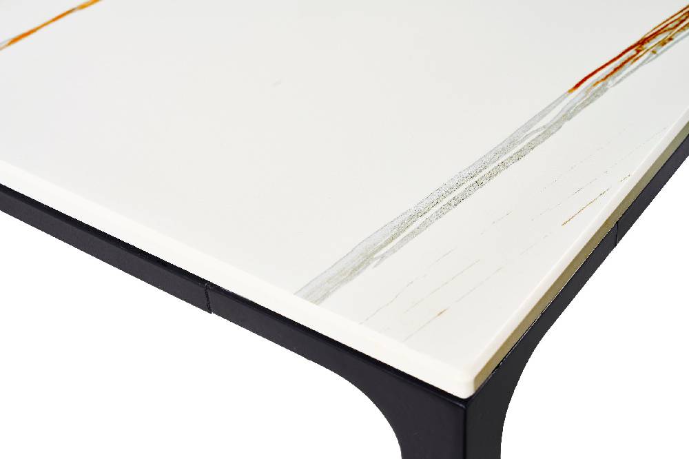 Novità Home In Out - Tavolo In Pietra Sinterizzata E Alluminio Bianco 160cm