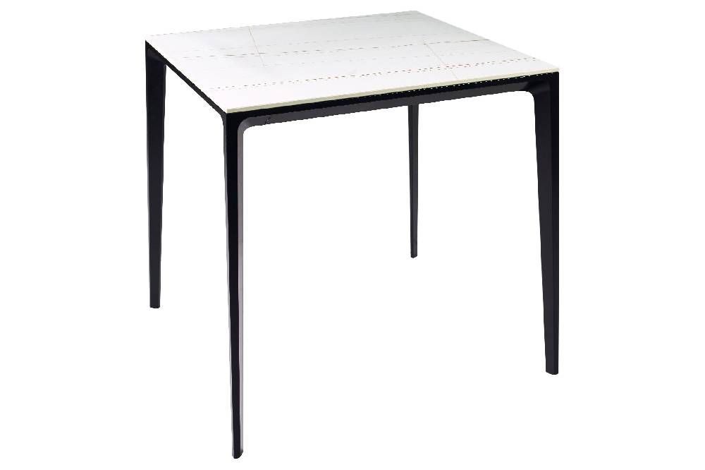 Novità Home In Out - Tavolo In Pietra Sinterizzata E Alluminio Bianco 80cm