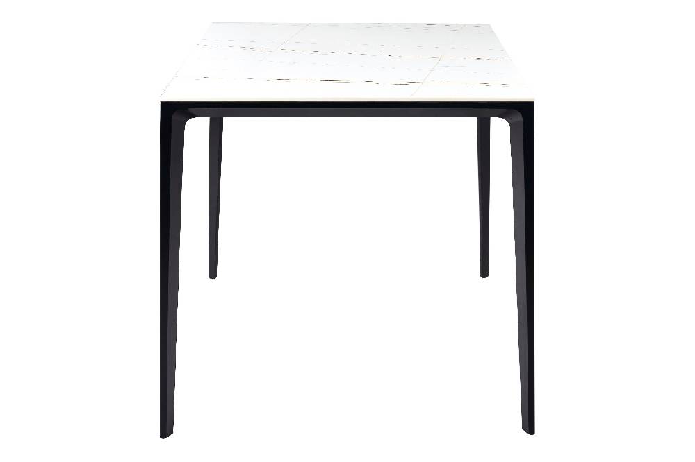 Novità Home In Out - Tavolo in Pietra Sinterizzata e Alluminio Bianco 80cm