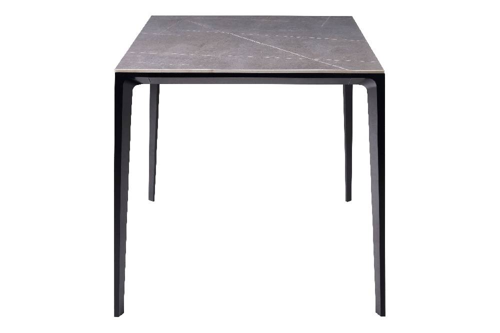 Novità Home In Out - Tavolo in Pietra Sinterizzata e Alluminio Grigio 80cm