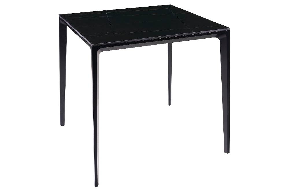 Novità Home In Out - Tavolo In Pietra Sinterizzata E Alluminio Nero 80cm