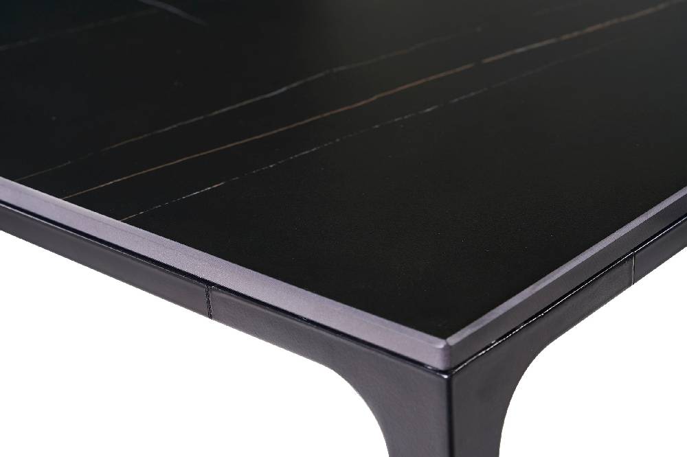 Novità Home In Out - Tavolo In Pietra Sinterizzata E Alluminio Nero 80cm