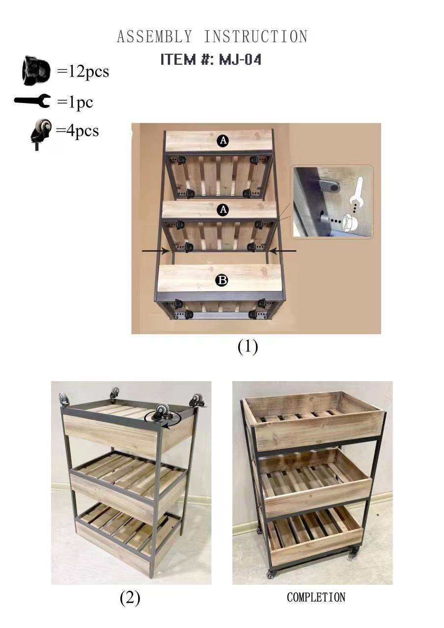 Novità Home Innovation - Carrello 3 Ripiani Smontabile
