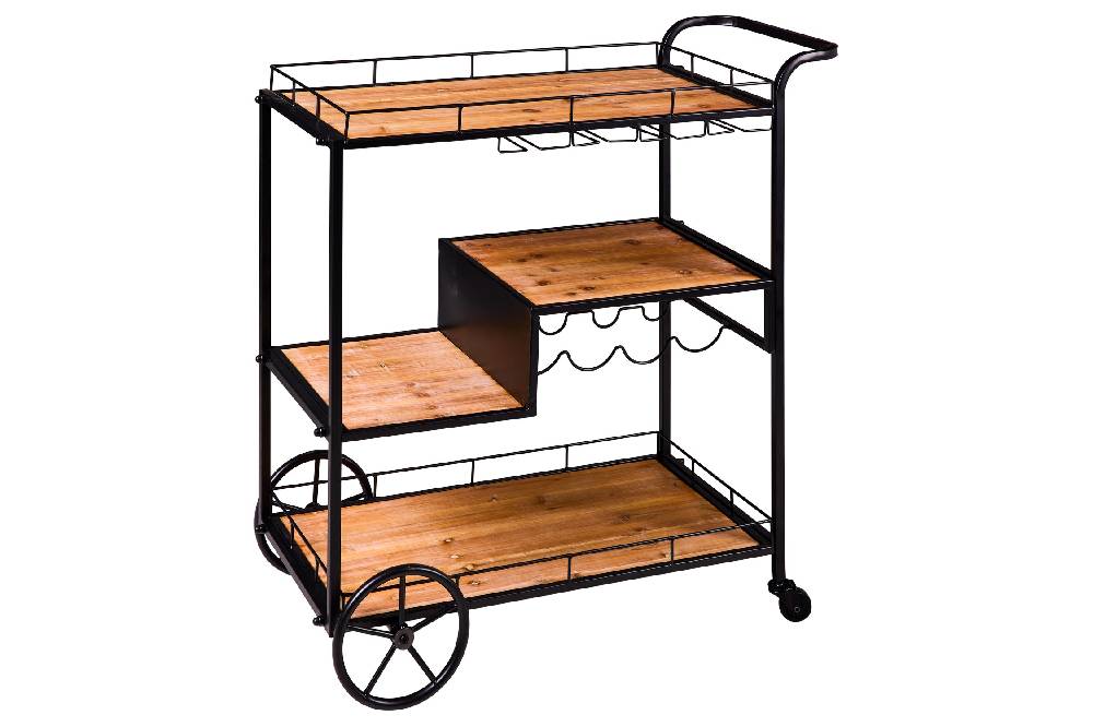 Novità Home Innovation - Carrello Tre Ripiani Con P.Ta Bottiglie