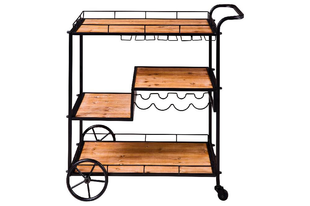 Novità Home Innovation - Carrello Tre Ripiani Con P.Ta Bottiglie