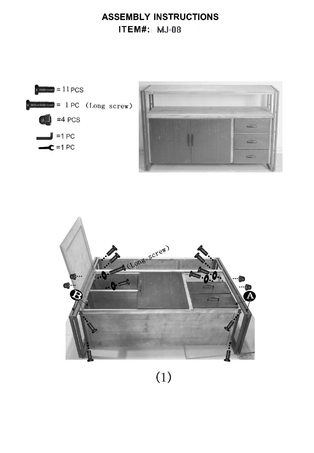 Novità Home Innovation - Credenza 2 Sportelli 3 Cassetti