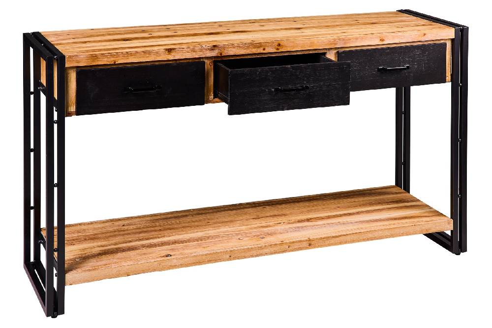 Novità Home Innovation - Credenza Con Ripiano Basso E 3 Cassetti Smontabile