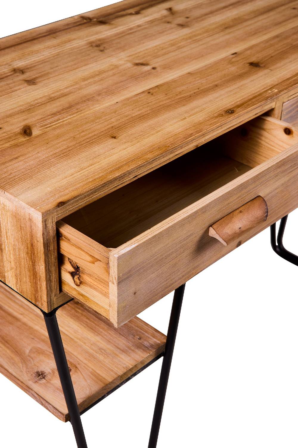 Novità Home Innovation - Scrivania 3 Cassetti Gambe In Ferro Smontabile