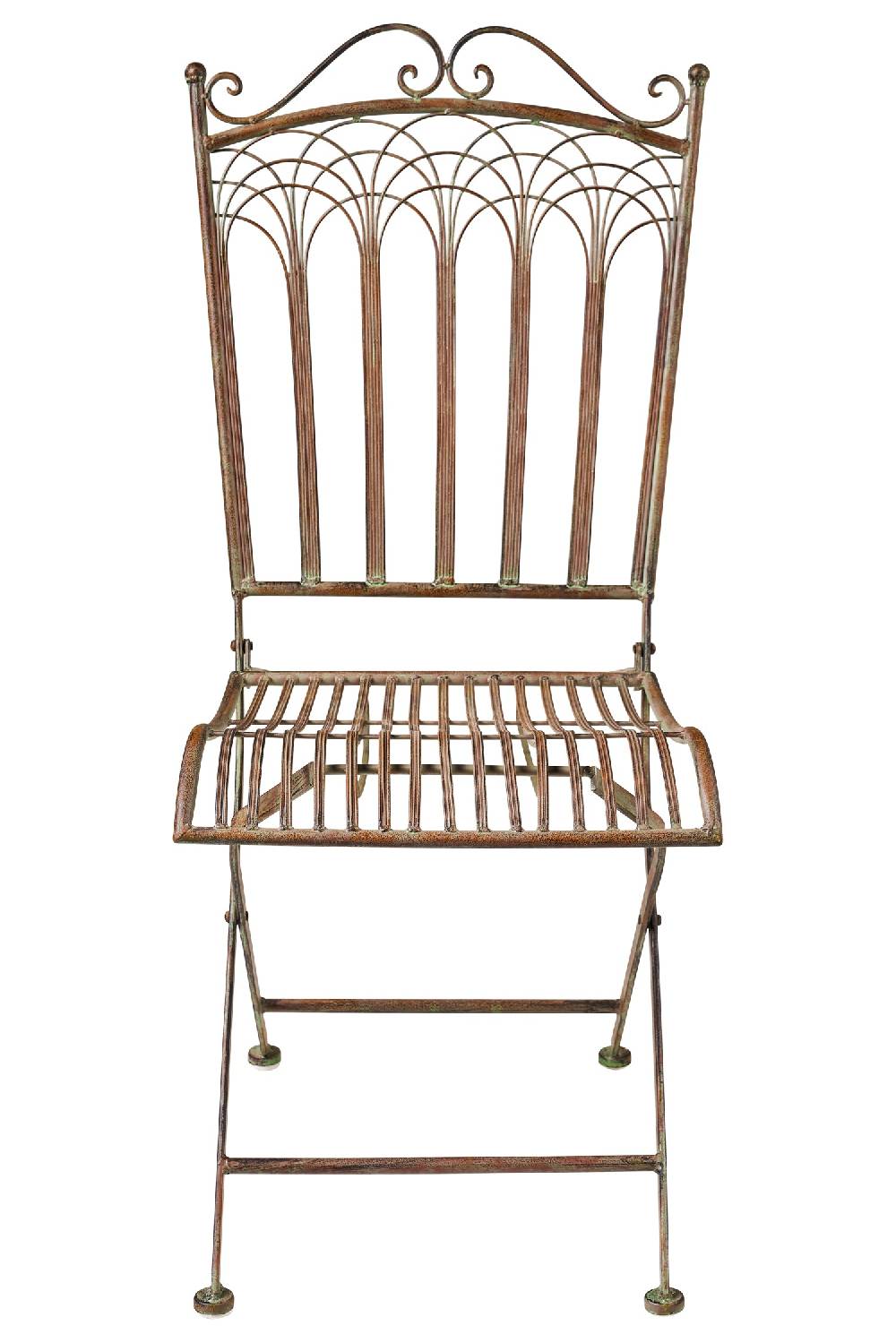 Novità Home Iron Line - Sedia Da Esterno In Ferro Verde