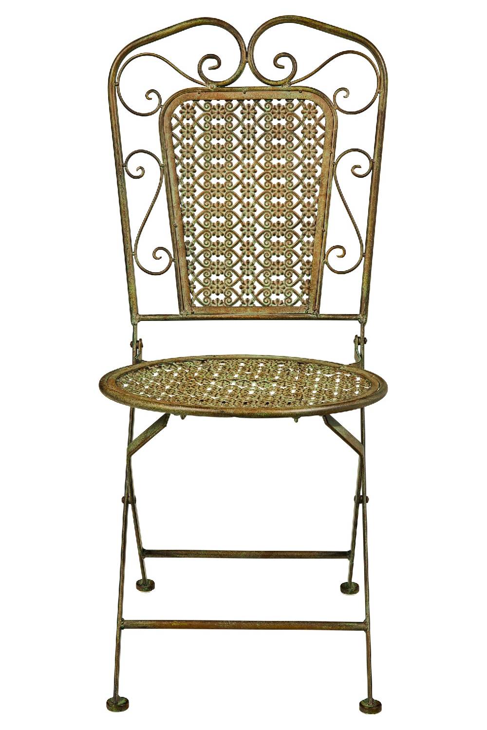 Novità Home Iron Line - Sedia Da Esterno In Ferro Verde