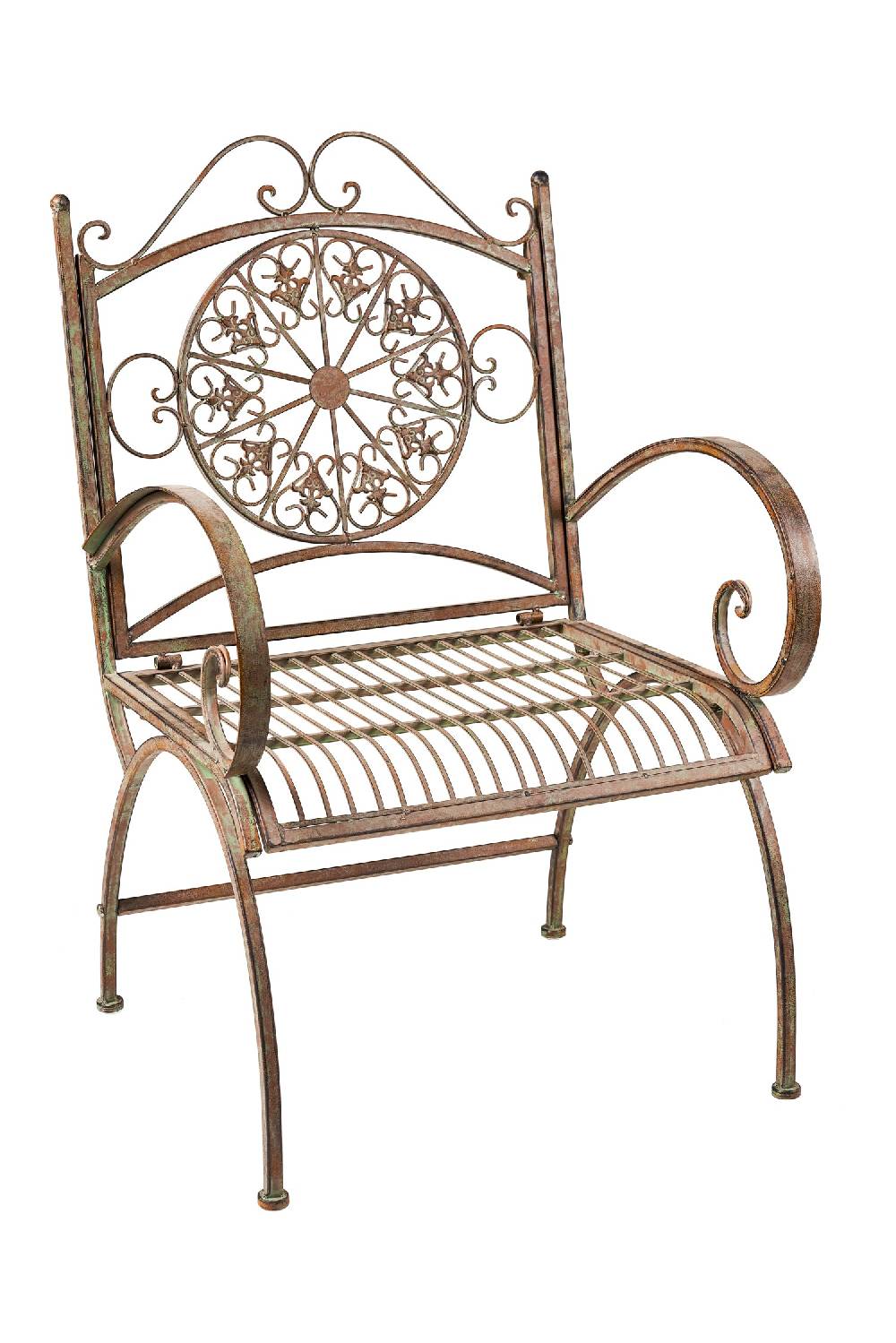 Novità Home Iron Line - Set 4 Salotto Da Esterno In Ferro Verde