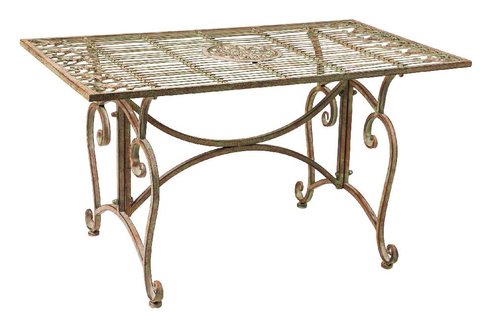 Novità Home Iron Line - Set 4 Salotto Da Esterno In Ferro Verde