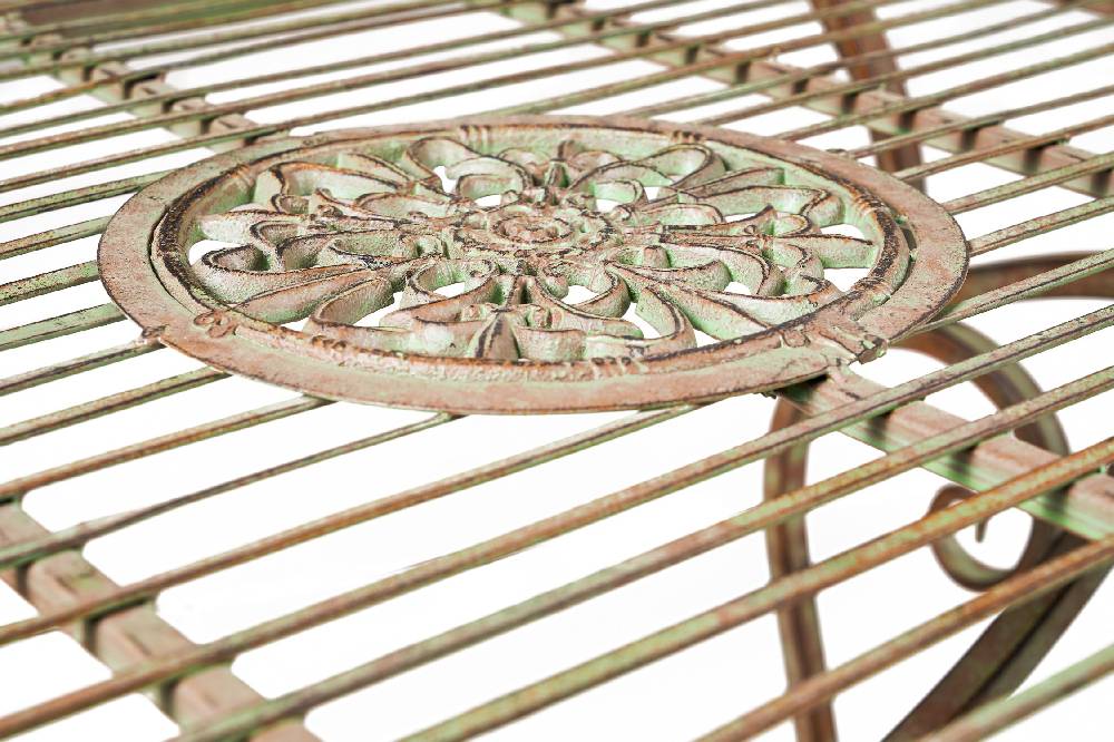 Novità Home Iron Line - Set 4 Salotto Da Esterno In Ferro Verde