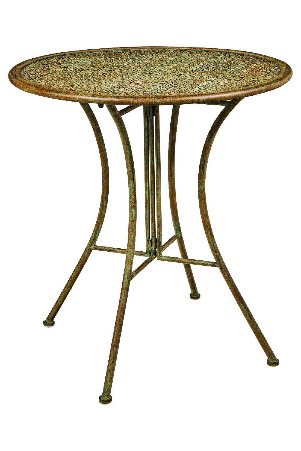 Novità Home Iron Line - Tavolo Da Esterno In Ferro Verde