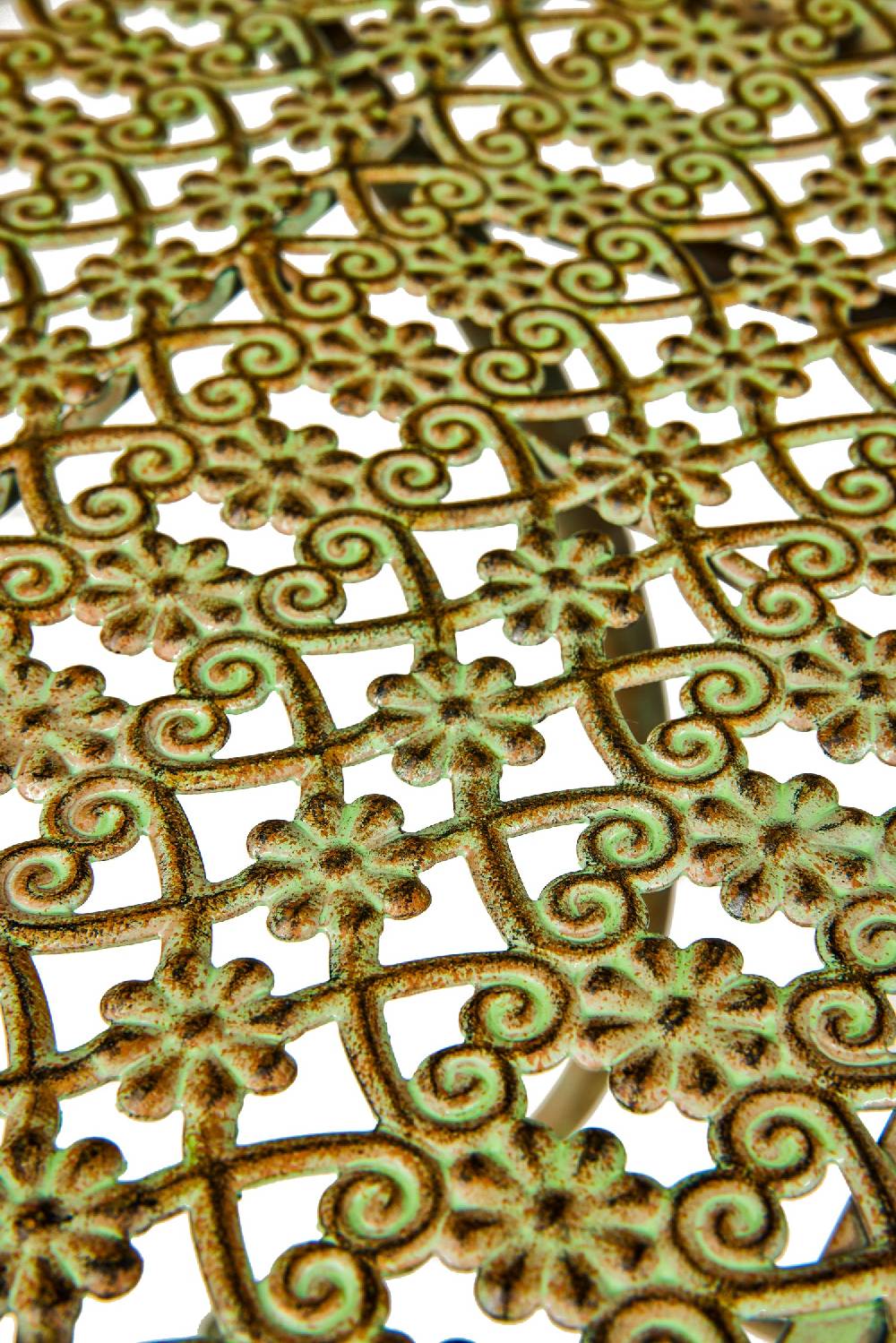 Novità Home Iron Line - Tavolo Da Esterno In Ferro Verde